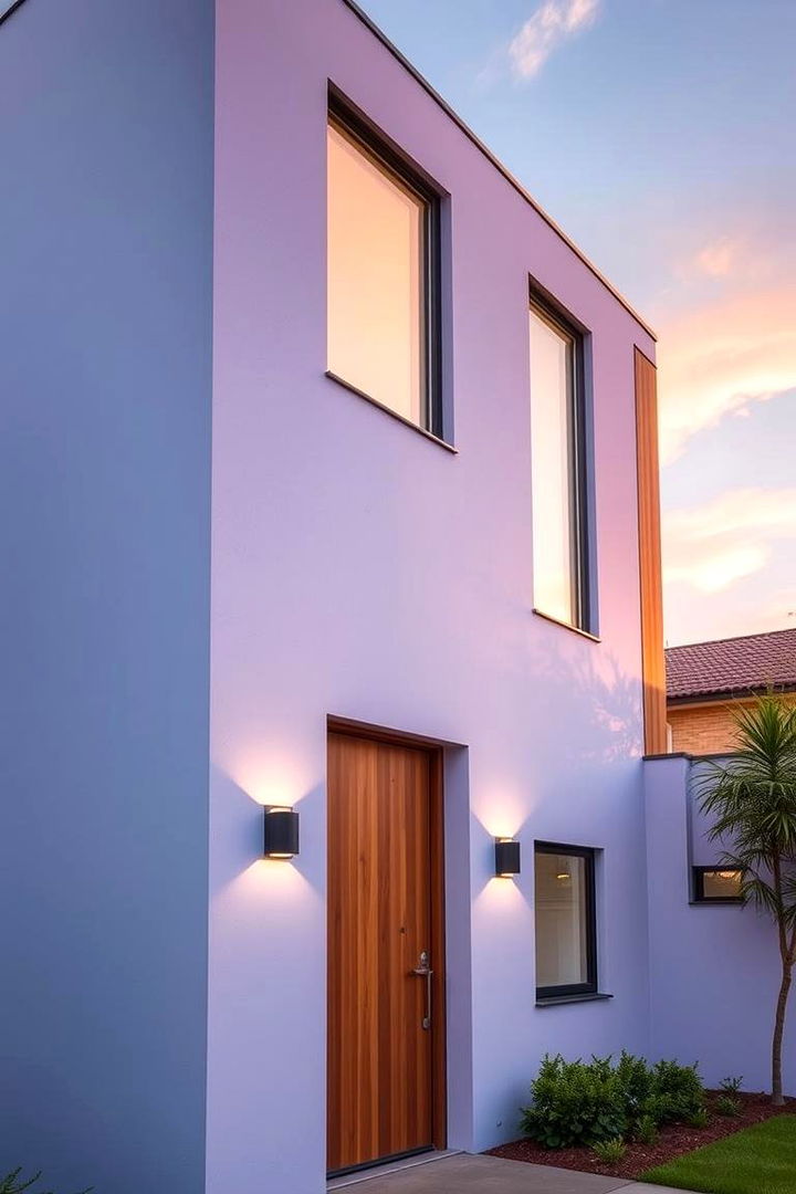 Luminous Soft Lavender - 22 Paint Colors for a Modern Black House With Cedar Accents