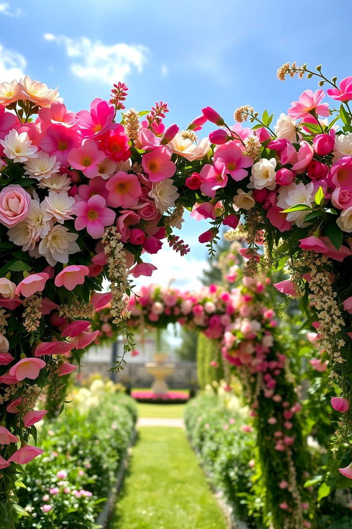 Lush Floral Arch - 22 Wedding Backdrop Ideas