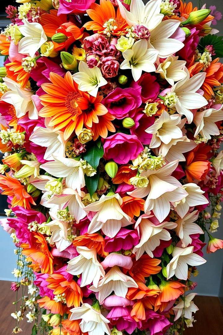 Lush Flower Cascades - 22 Tall Wedding Centerpiece Ideas