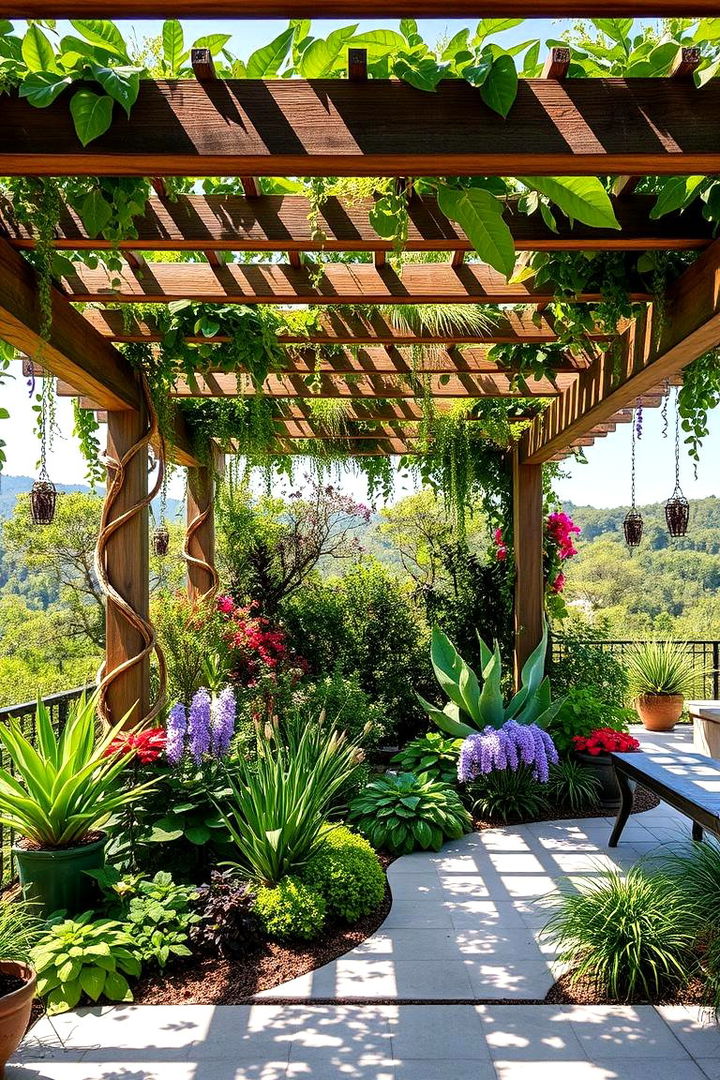 Lush Garden Fusion - 22 Front Porch Pergola Ideas