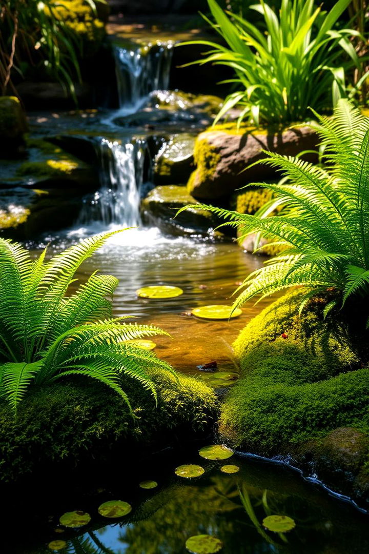 Lush Green Ambiance - 22 Small Pond Ideas With Waterfalls