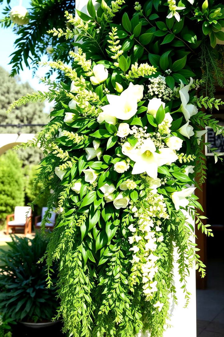 Lush Green Floral Arrangements - 22 Emerald Green Wedding Ideas