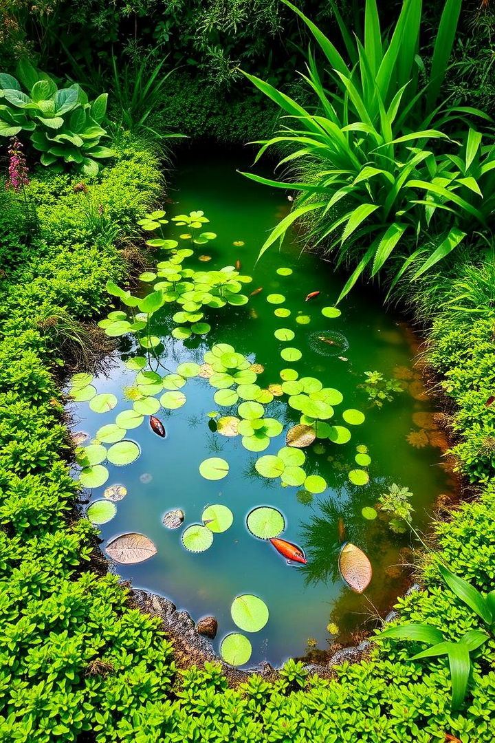 Lush Green Pond - 22 Backyard Pond Ideas