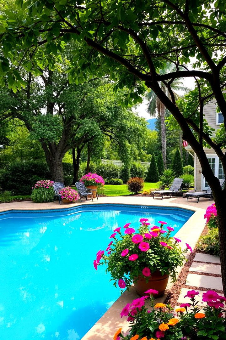 Lush Green Surrounding Landscapes - 22 Above-ground Pool With Deck Ideas