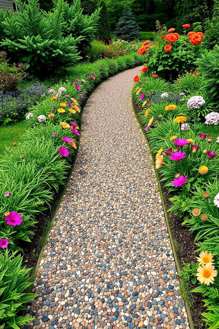 Lush Greenery Surround Integration - 22 Granite Walkway Ideas