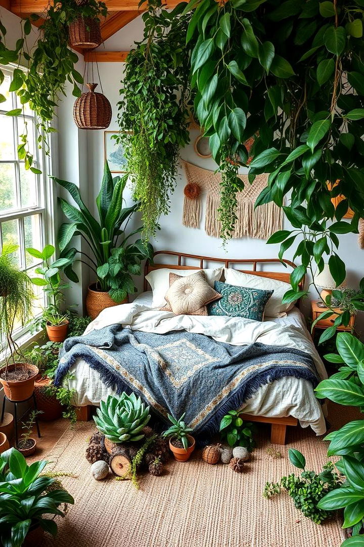 Lush Indoor Garden Paradise - 22 Hippie Bedroom Ideas