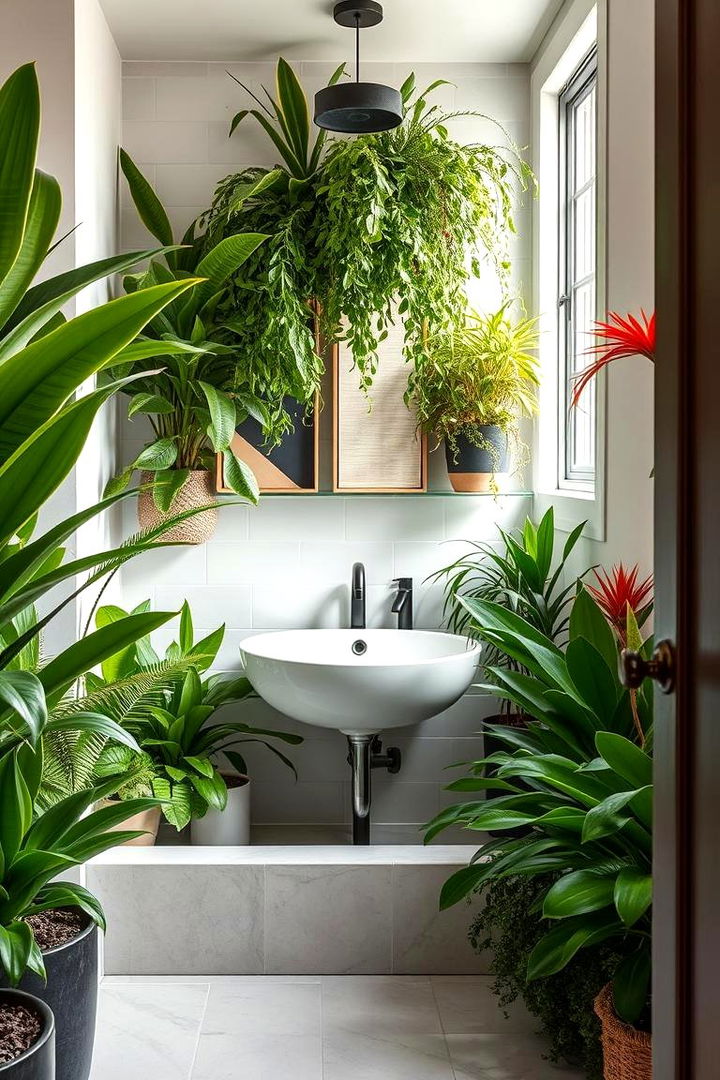 Lush Indoor Plant Decor - 22 Mexican Bathroom Ideas