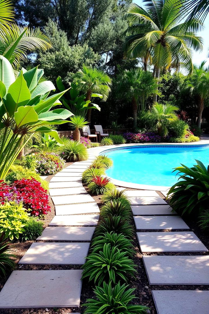 Lush Landscaping Integration - 22 Pool Walkway Ideas