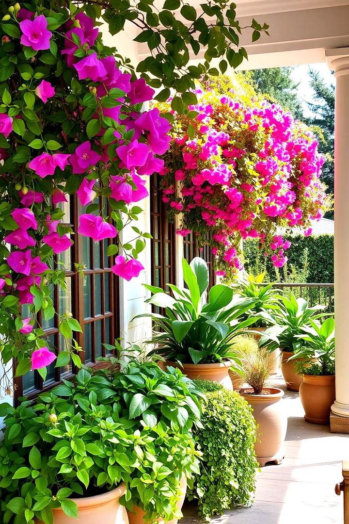 Lush Plant Arrangements - 22 spanish style front porch ideas