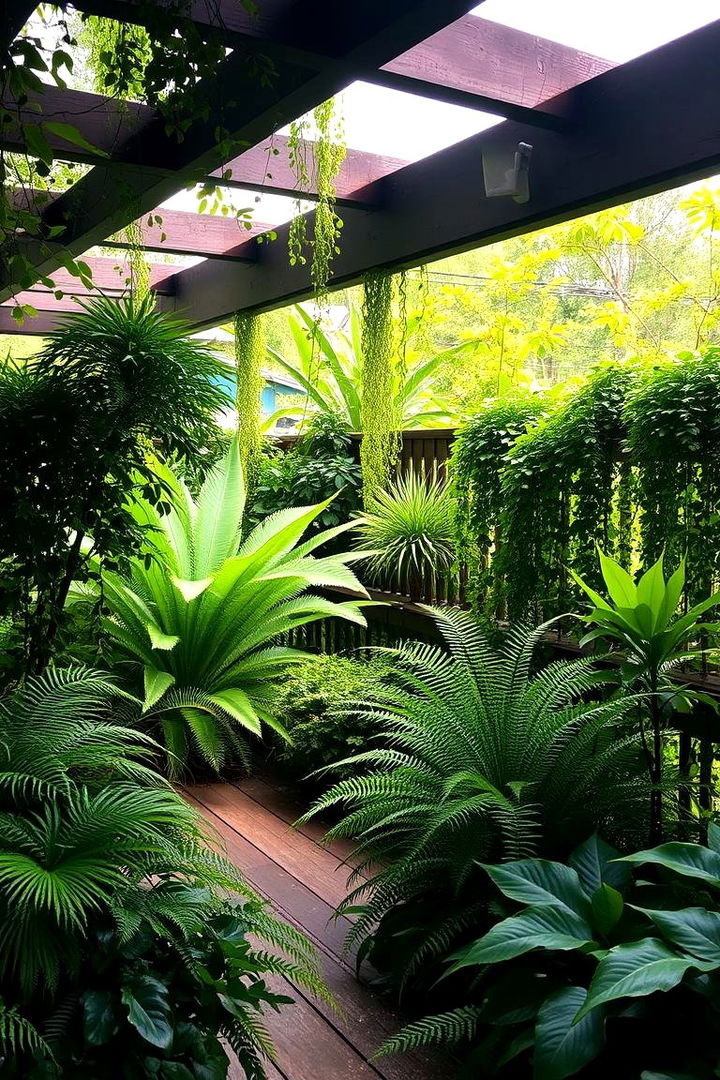 Lush Shade Plant Retreat - 22 Under Deck Landscaping Ideas