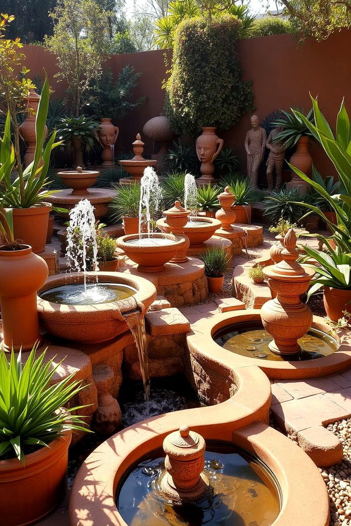 Lush Terracotta Garden Installations - 22 terracotta home decor ideas