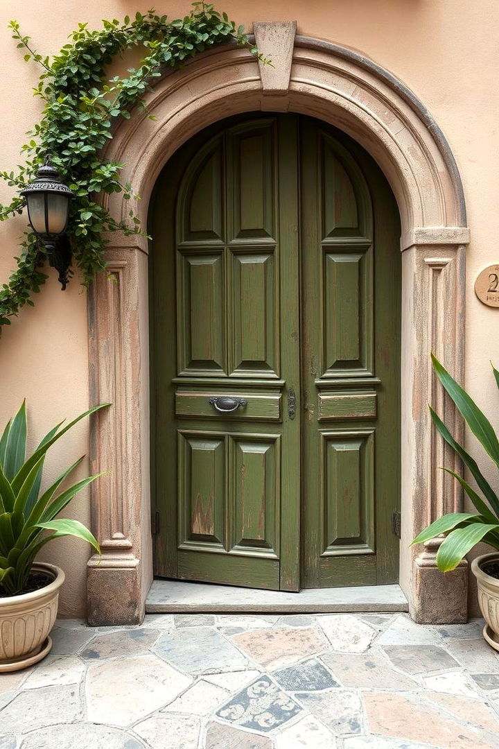 Lush Vintage Accents - 22 Mediterranean Front Door Ideas