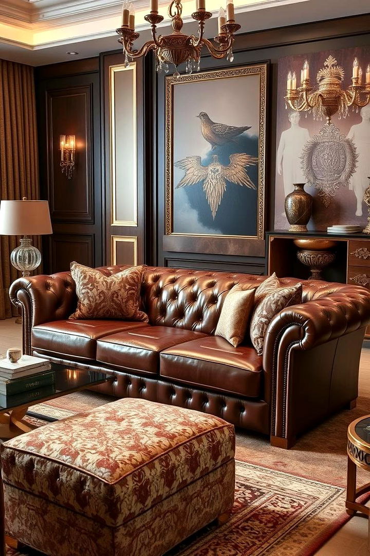 Luxe Comfort - 22 Brown Leather Couch Living Room Ideas