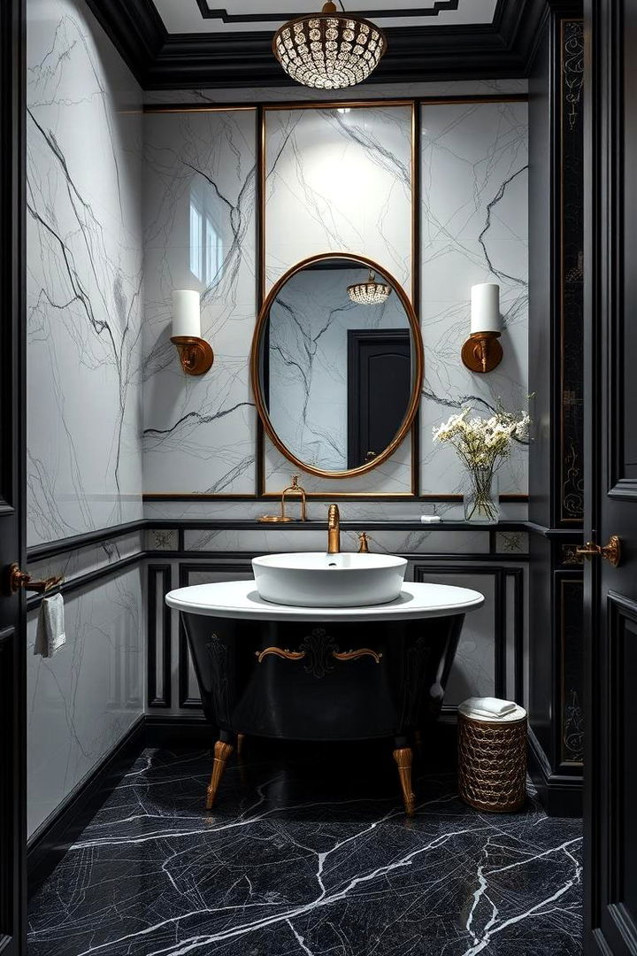 Luxe Details and Finishing Touches - 22 black and blue bathroom ideas