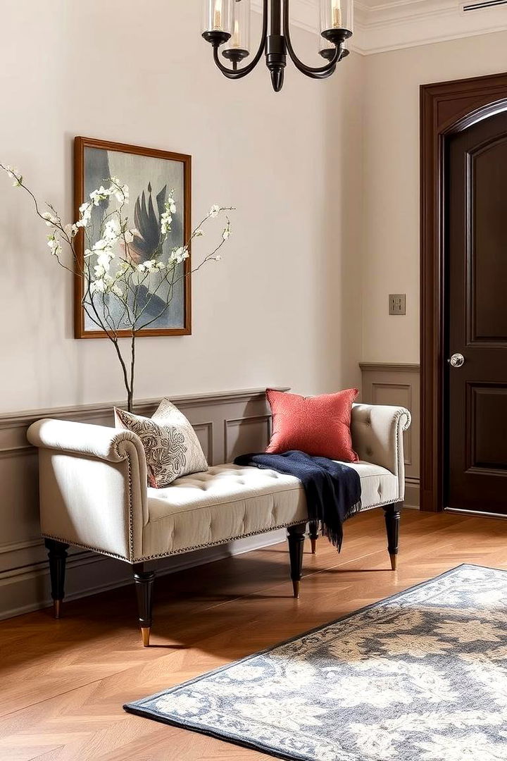 Luxe Entry Bench - 22 Foyer Decor Ideas