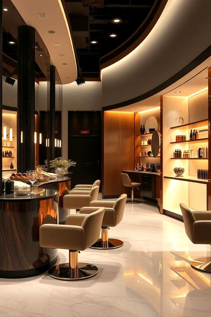 Luxe Finishes - 22 Small Salon Interior Design Ideas