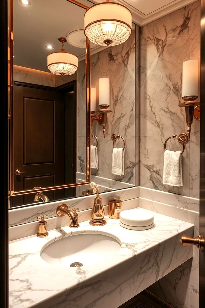 Luxe Fixtures - 22 Half Bathroom Ideas