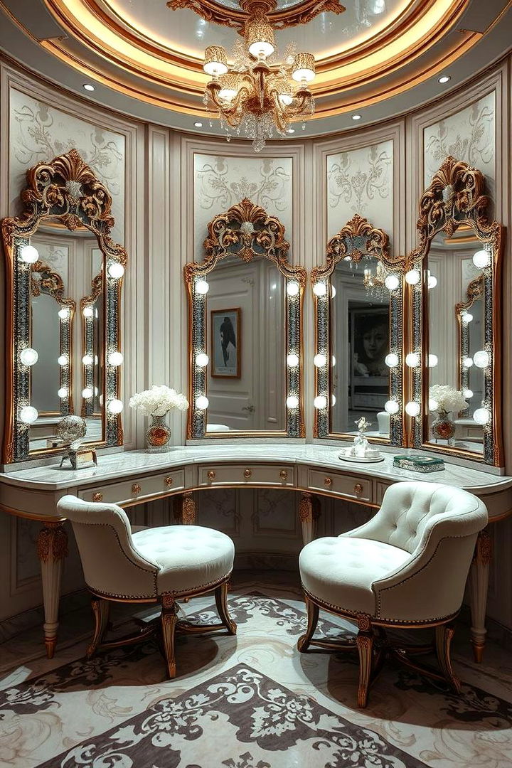 Luxe Glamour Vanity - 22 Makeup Vanity Ideas
