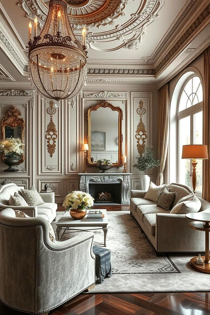 Luxe Greige Details - 22 Greige Living Room Ideas