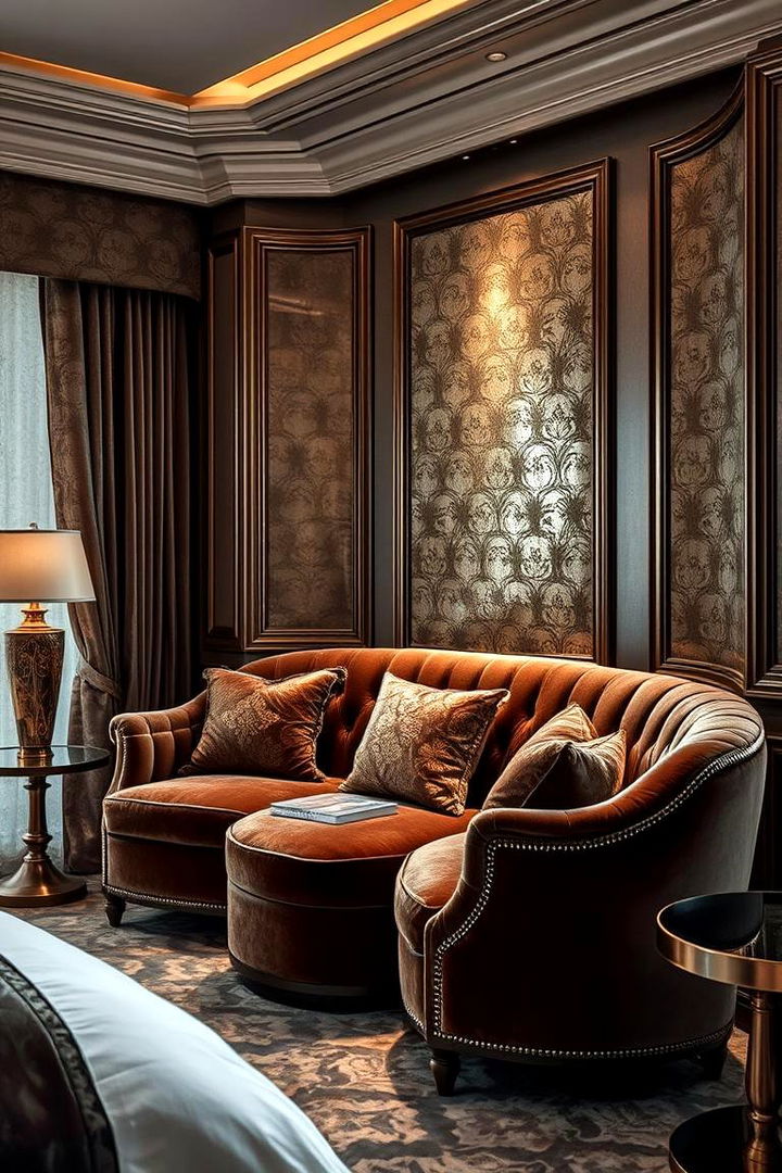 Luxe Layered Textures - 22 Bedroom Sitting Area Ideas