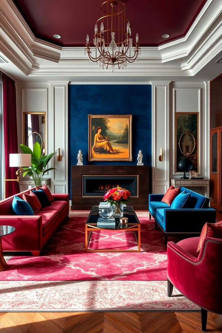 Luxe Living With Rich Vibrant Colors - 22 Colorful Living Room Ideas