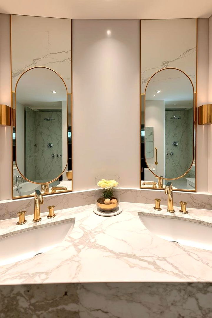 Luxe Marble Finishes - 22 Double Vanity Bathroom Ideas