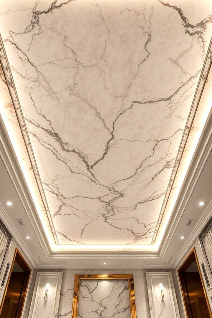 Luxe Marble Tray Ceiling - 22 tray ceiling ideas