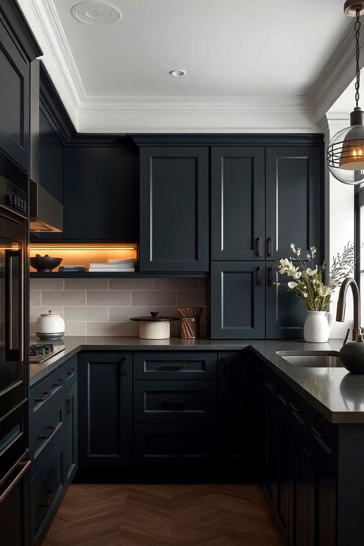 Luxe Matte Interiors - 22 kitchens with beautiful black cabinets