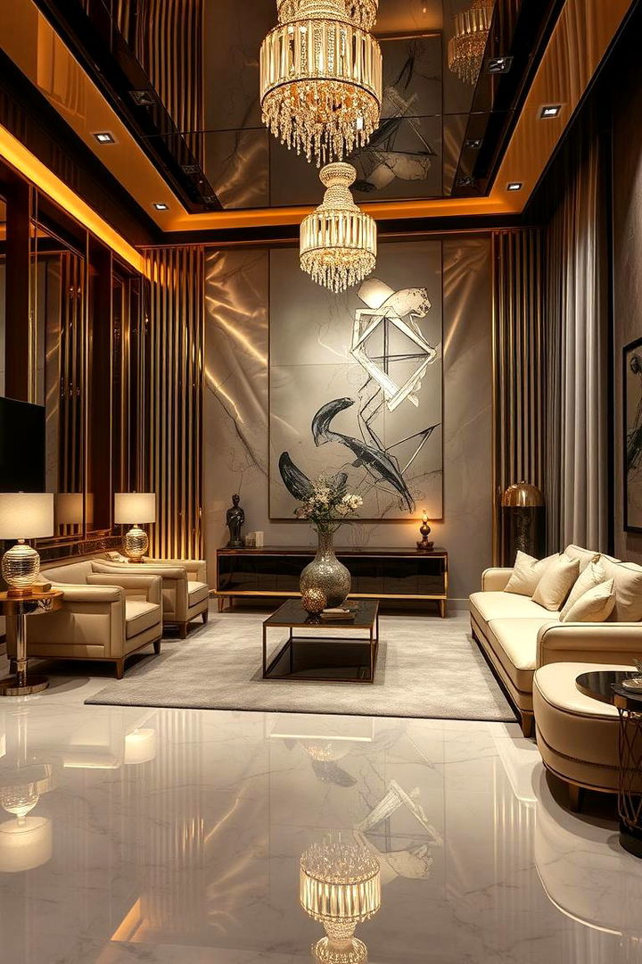 Luxe Metallic Finishes - 22 Pinterest Living Room Decor Ideas