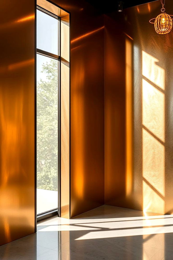 Luxe Metallic Wall Finishes - 22 High Ceiling Tall Wall Decor Ideas