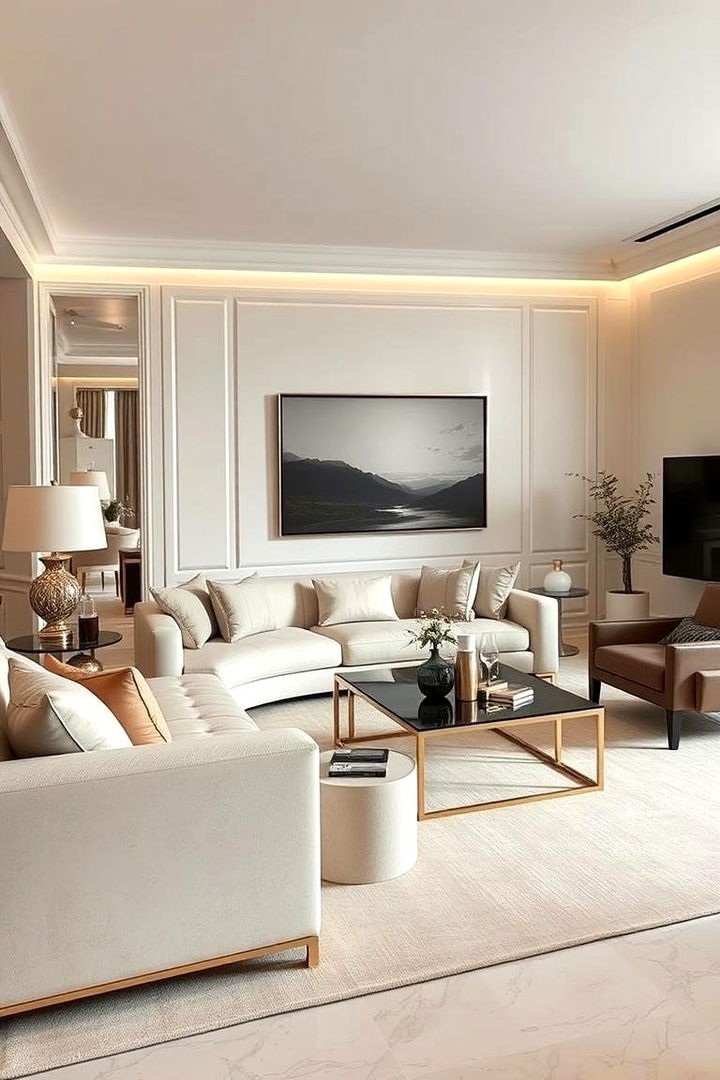 Luxe Minimalism - 22 Beige Couch Living Room Ideas