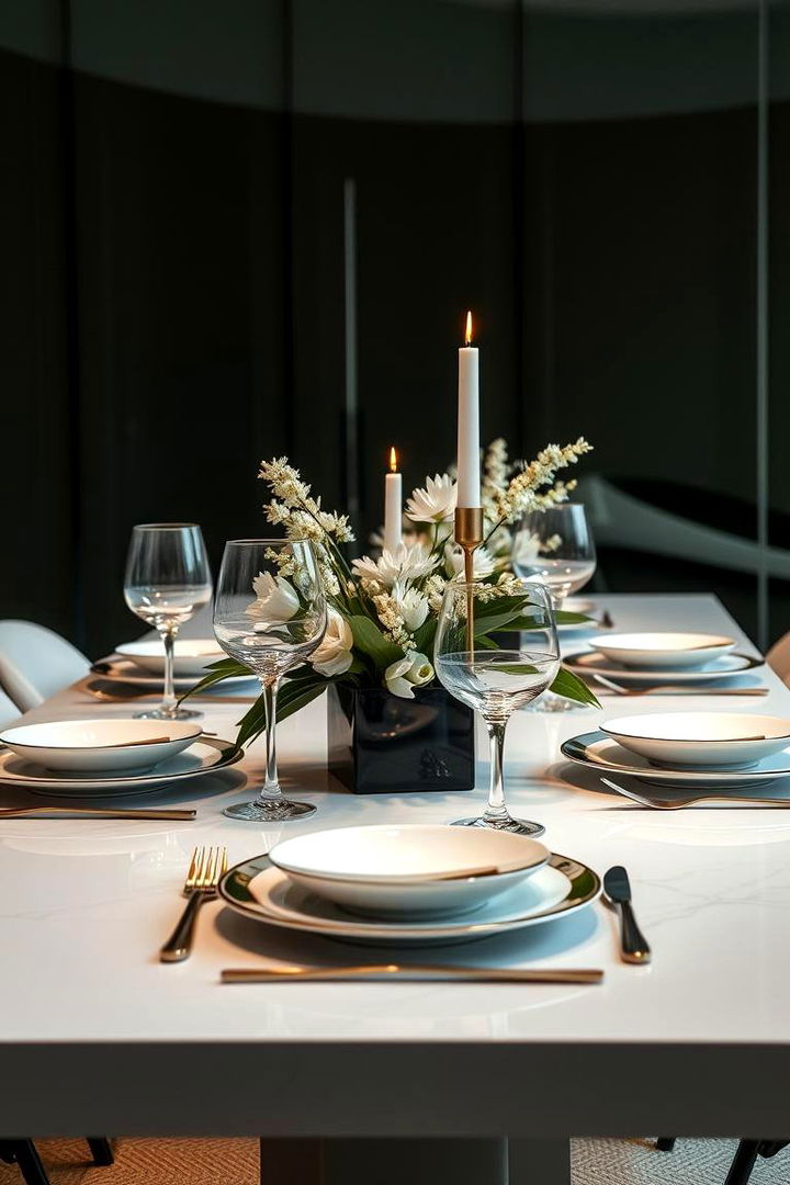 Luxe Minimalist Simplicity - 22 Dining Table Centerpiece Ideas