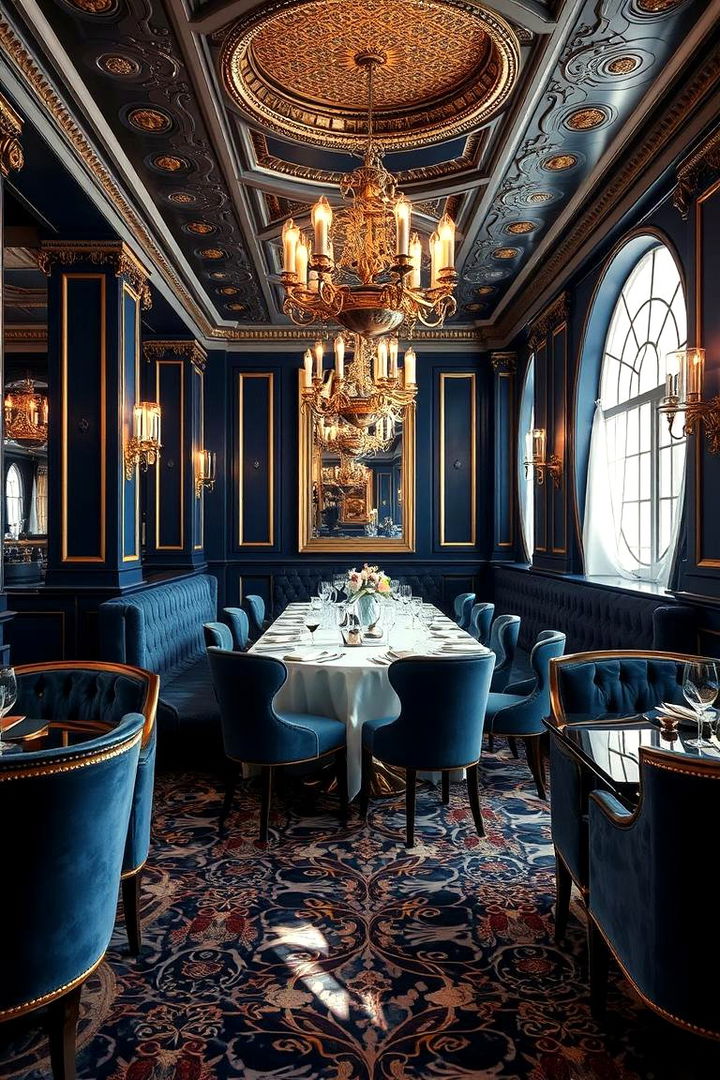 Luxe Sapphire Interiors - 22 Blue Dining Room Ideas
