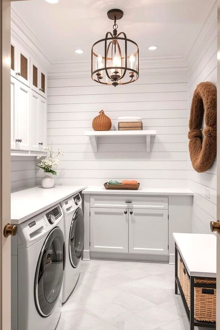 Luxe Shiplap Laundry Experience - 22 Shiplap Laundry Room Ideas