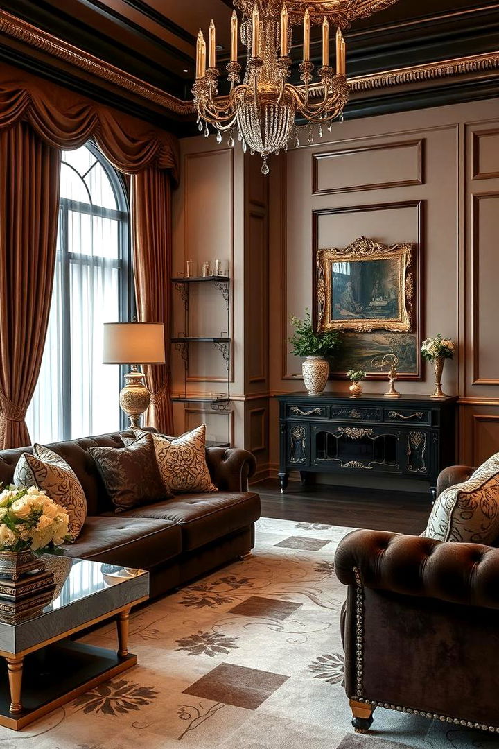 Luxe Statement Piece - 22 Dark Brown Couch Living Room Ideas