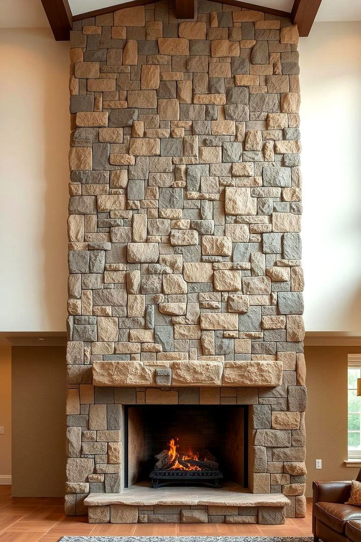 Luxe Stone Showpiece - 22 Two-story Fireplace Ideas