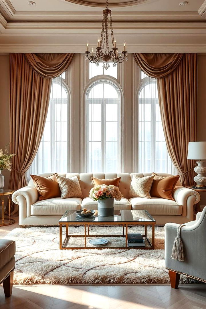 Luxe Texture Combinations - 22 Cream Couch Living Room Ideas
