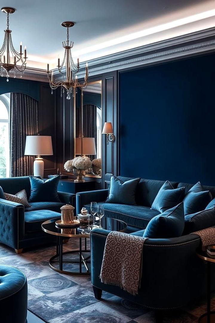 Luxe Textured Blue - 22 Blue and Grey Bedroom Ideas