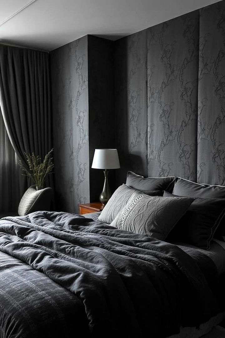 Luxe Textured Details - 22 Black and Silver Bedroom Ideas