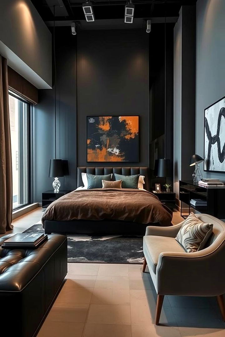 Luxe Textures with Bold Contrasts - 22 Black and Brown Bedroom Ideas