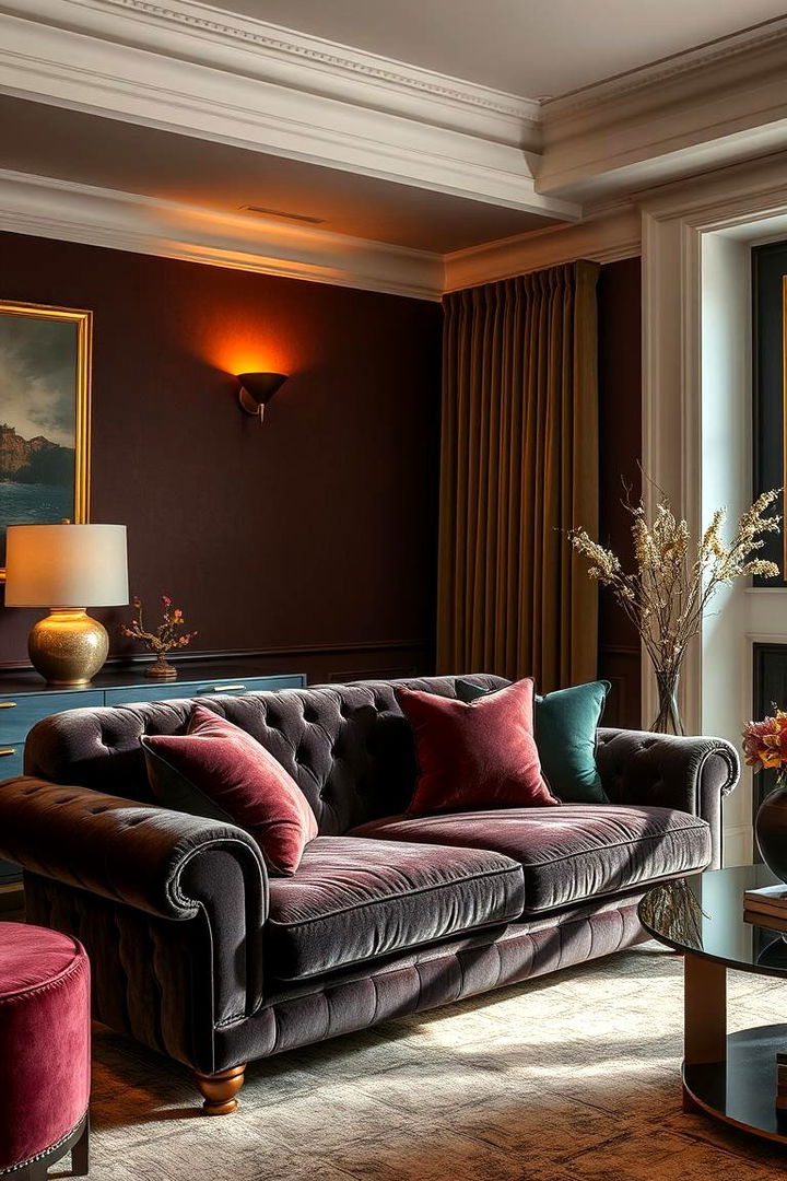 Luxe Velvet Upholstery - 22 Living Room Furniture Ideas