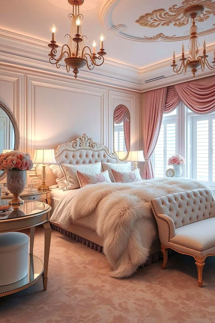 Luxe and Lavish Details - 22 Pink and White Bedroom Ideas