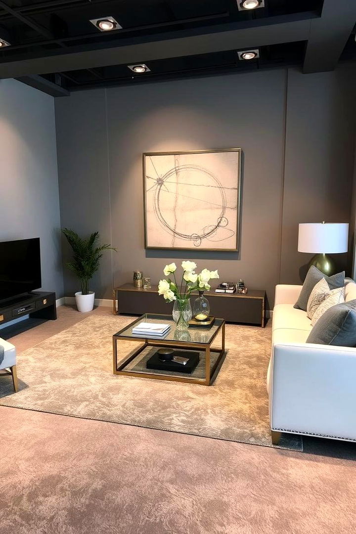 Luxe and Layered Look - 22 grey carpet living room ideas