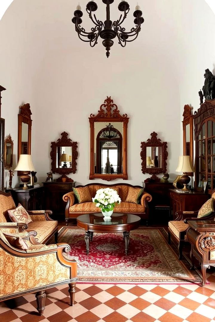 Luxurious Antique Furnishings - 22 Spanish Style Living Room Ideas