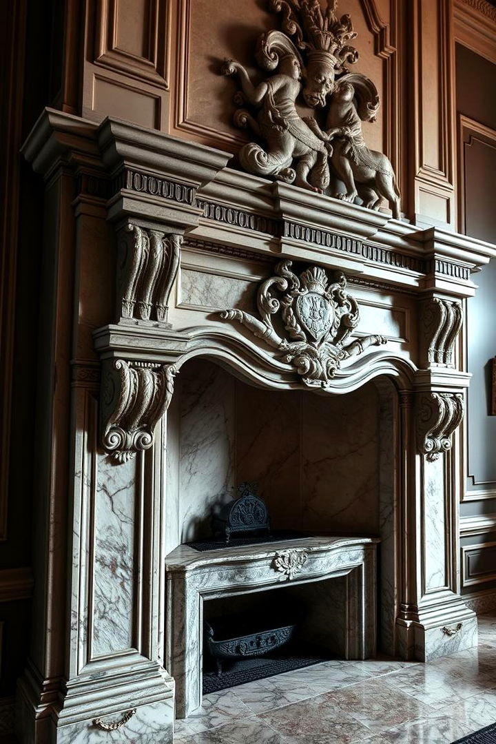Luxurious Baroque Charm - 22 Spanish Style Fireplace Ideas