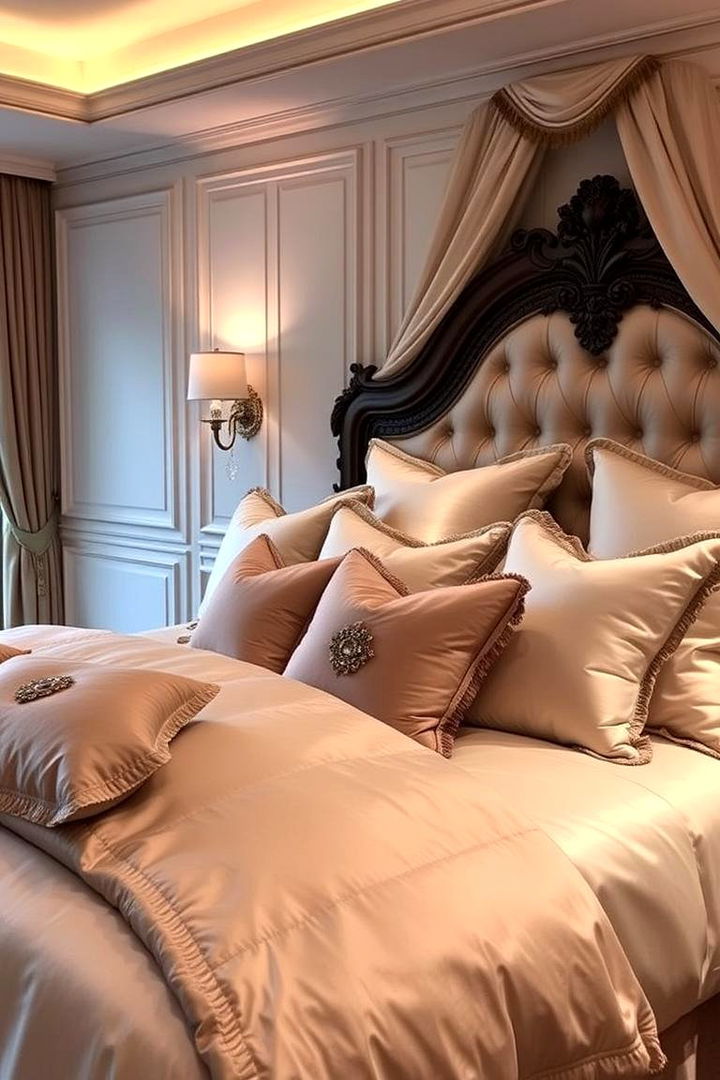 Luxurious Bedding and Pillows - 22 romantic bedroom ideas