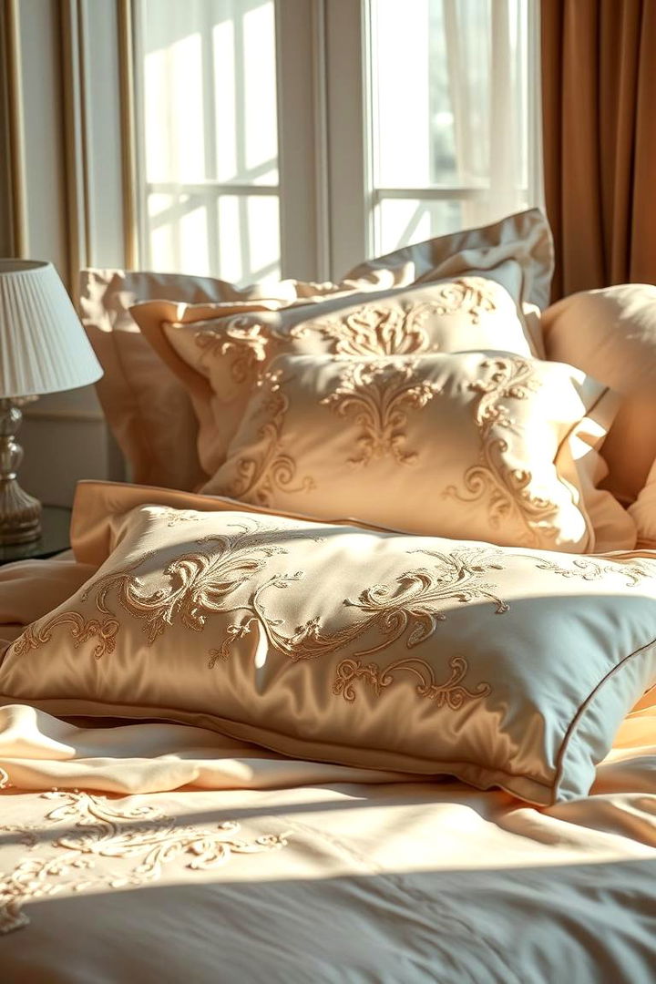 Luxurious Bedding in Silk - 22 Chinoiserie Bedroom Ideas