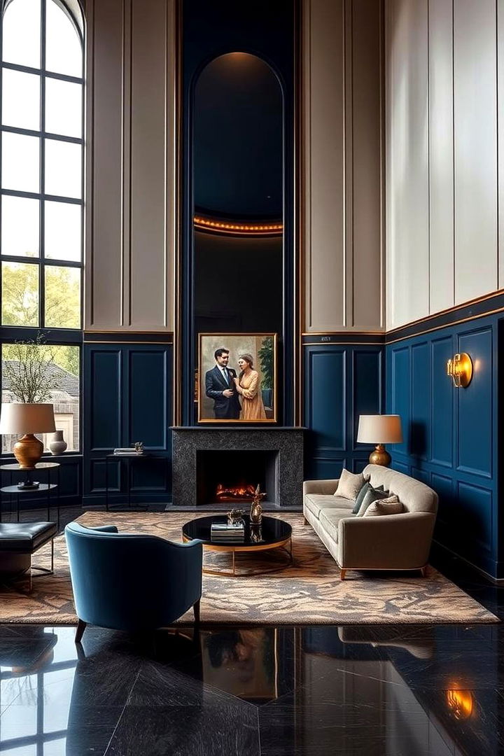 Luxurious Blue and Gold Mix - 22 Blue and Gold Living Room Ideas