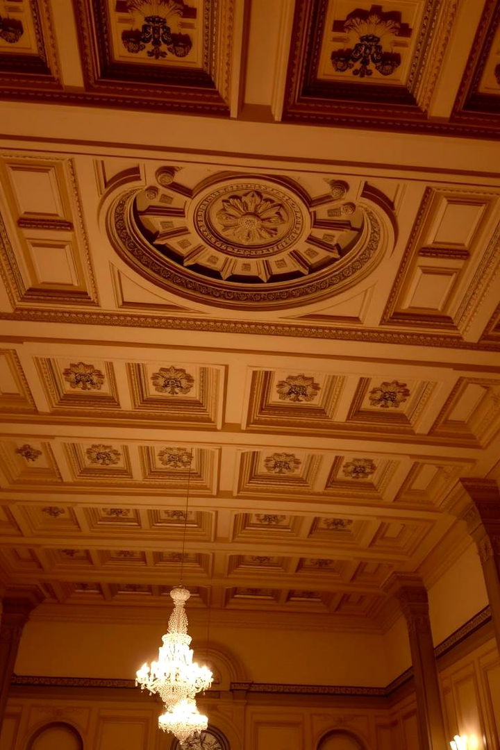 Luxurious Ceiling Detail Embellishments - 22 Mansion Living Room Ideas