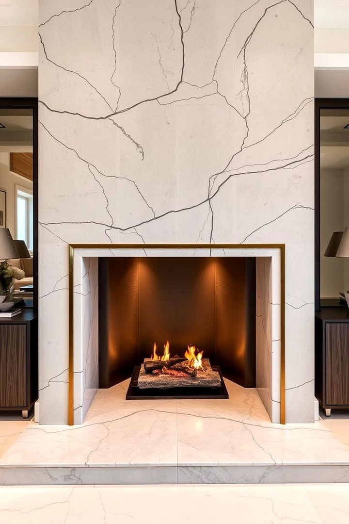 Luxurious Contemporary Hearth Focal Point - 22 Fireplace Hearth Ideas